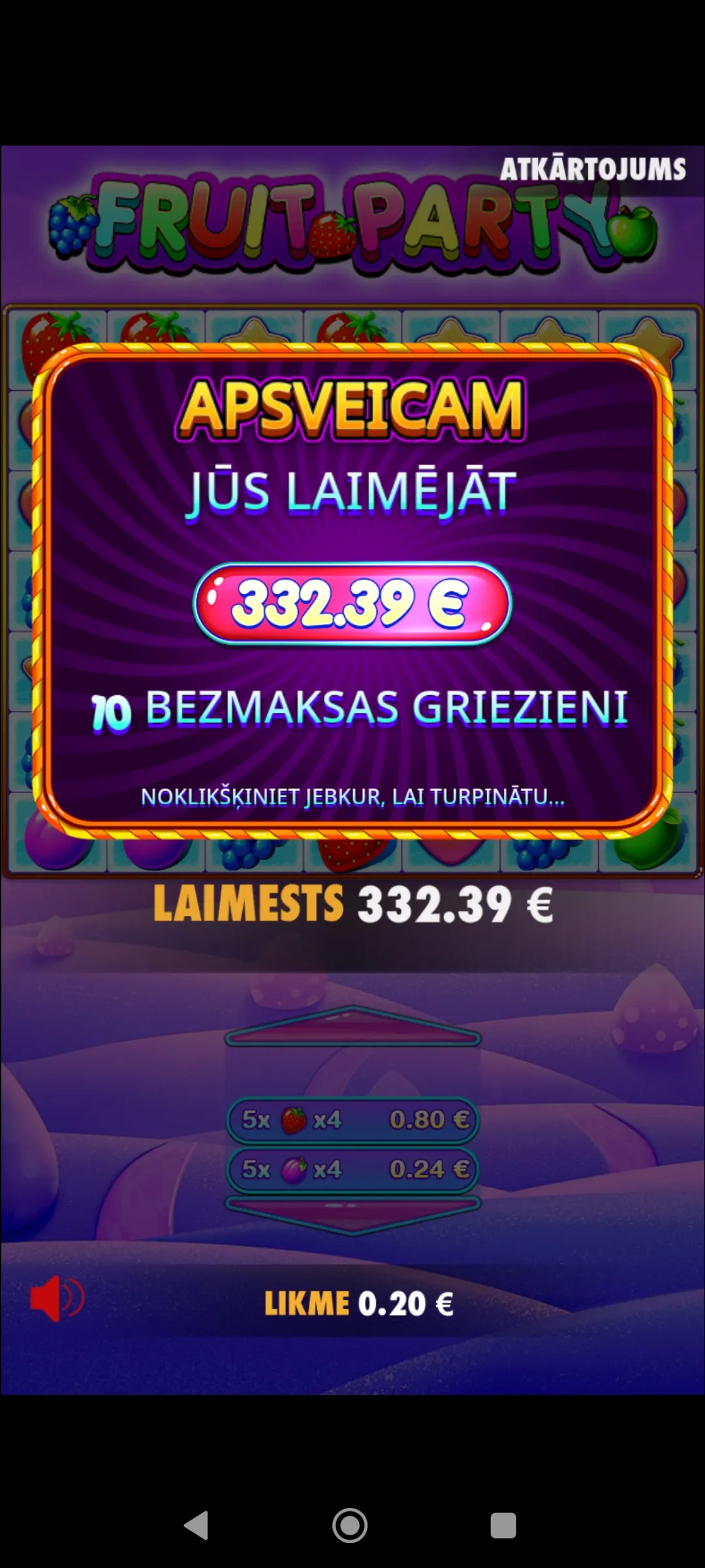 User provided screenshot