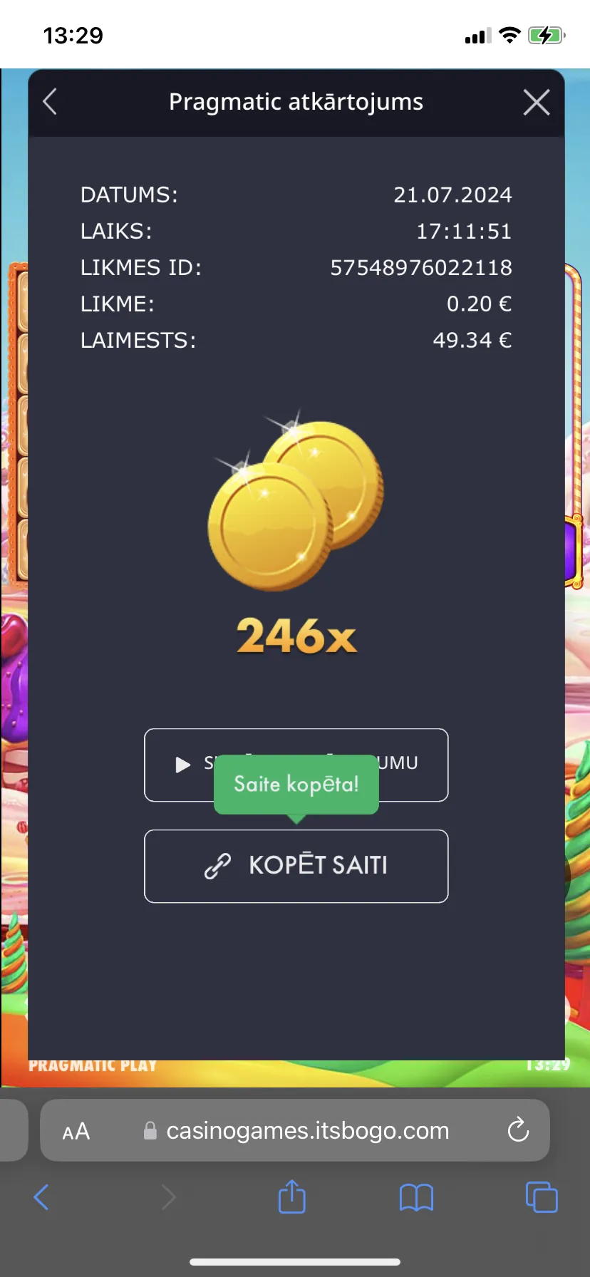 User provided screenshot