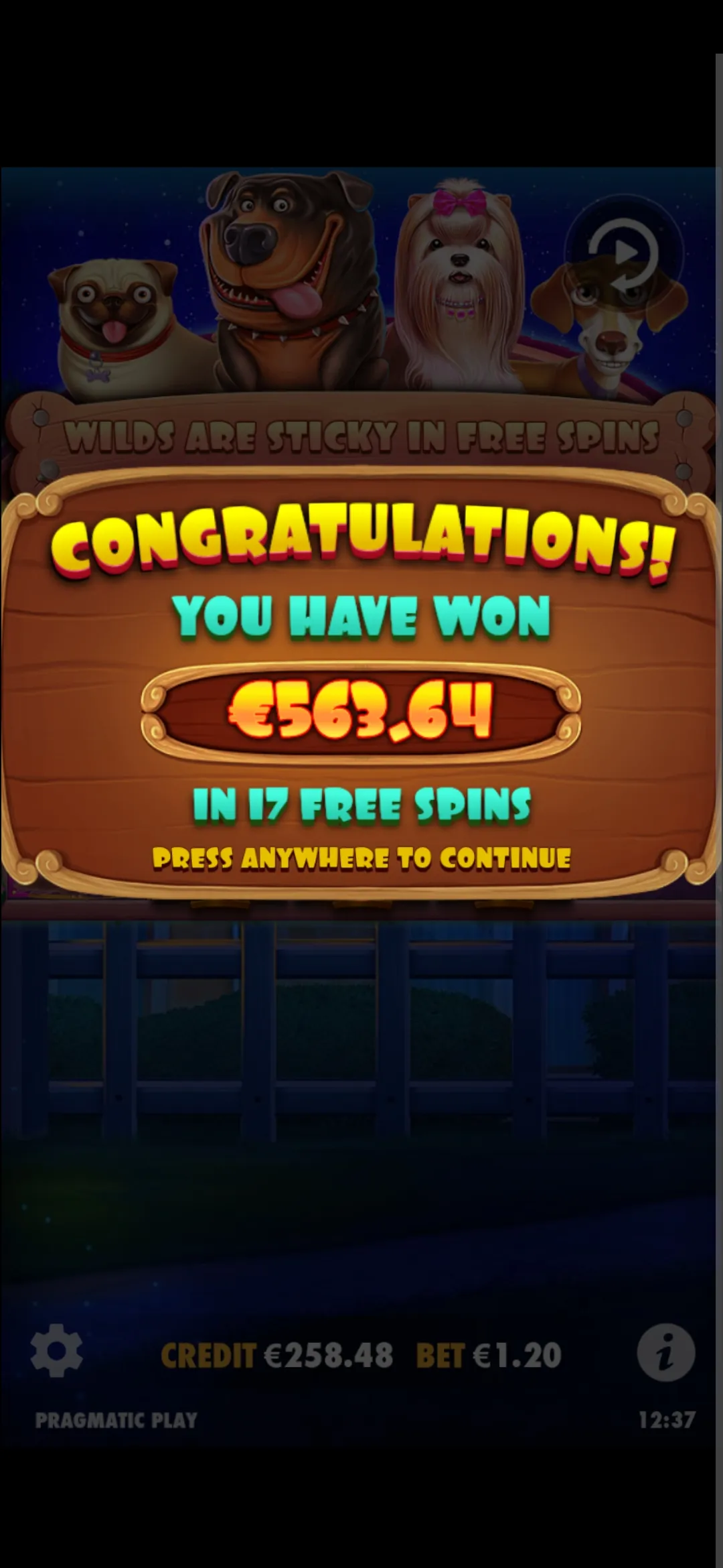 User provided screenshot