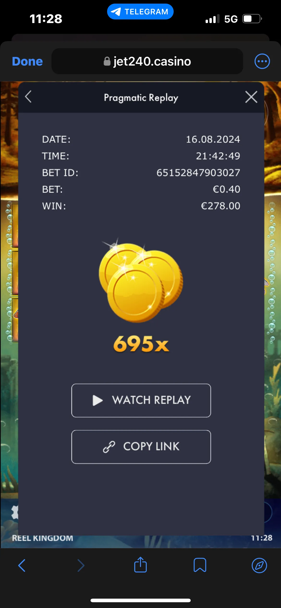 User provided screenshot