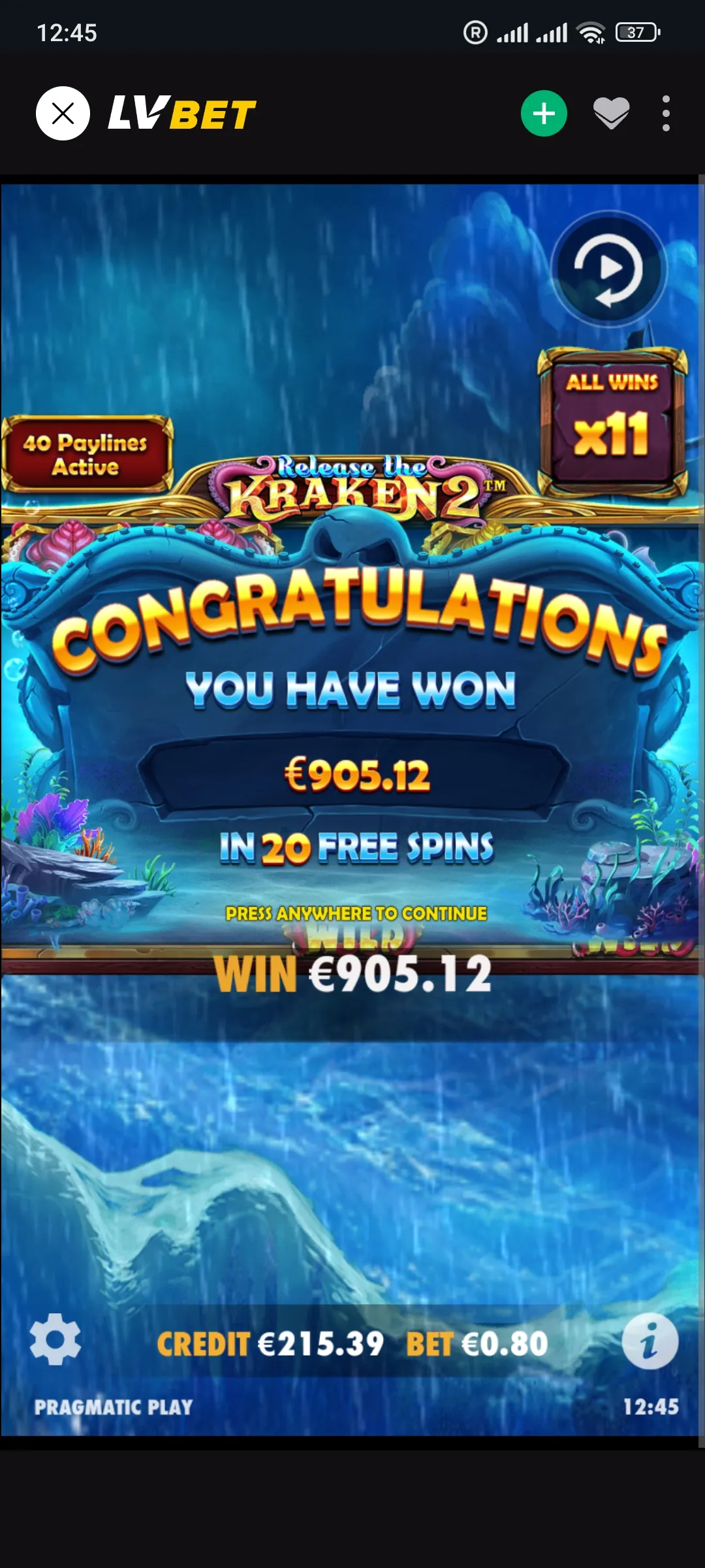 User provided screenshot