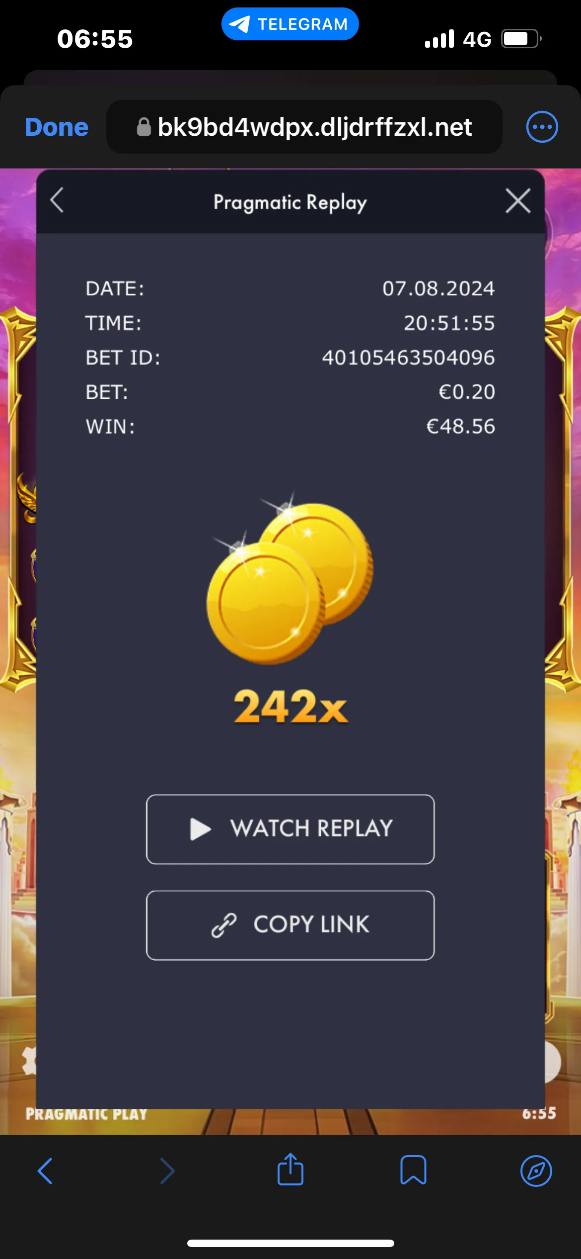 User provided screenshot