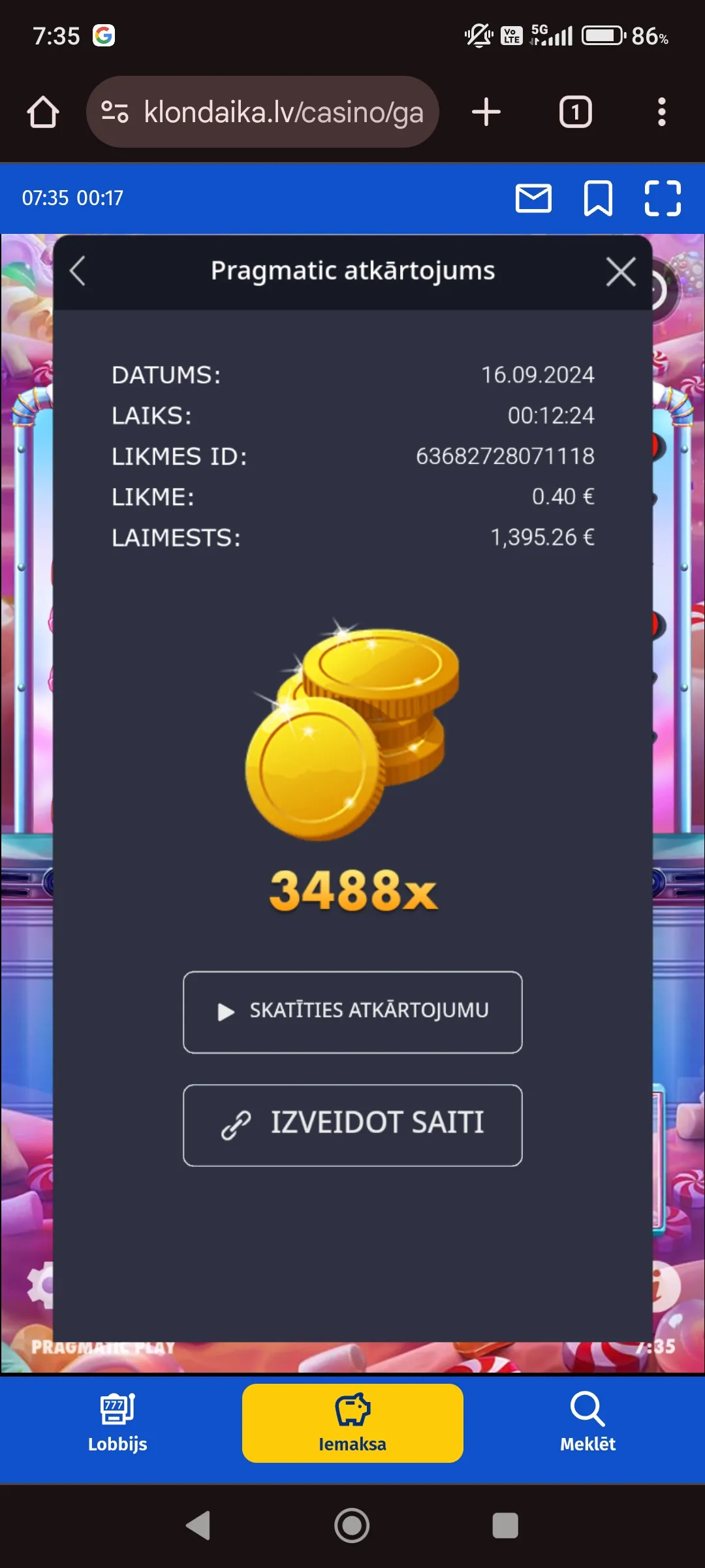 User provided screenshot