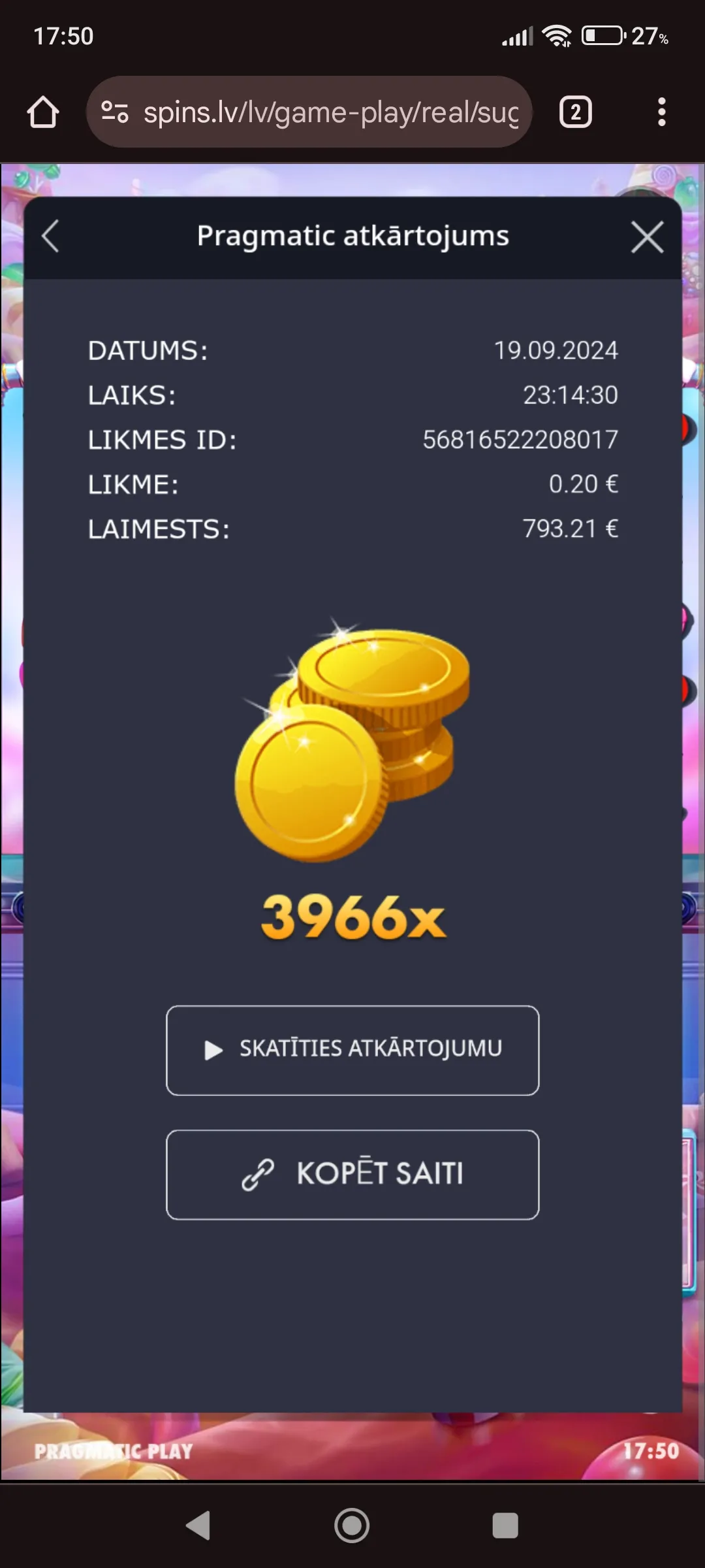 User provided screenshot