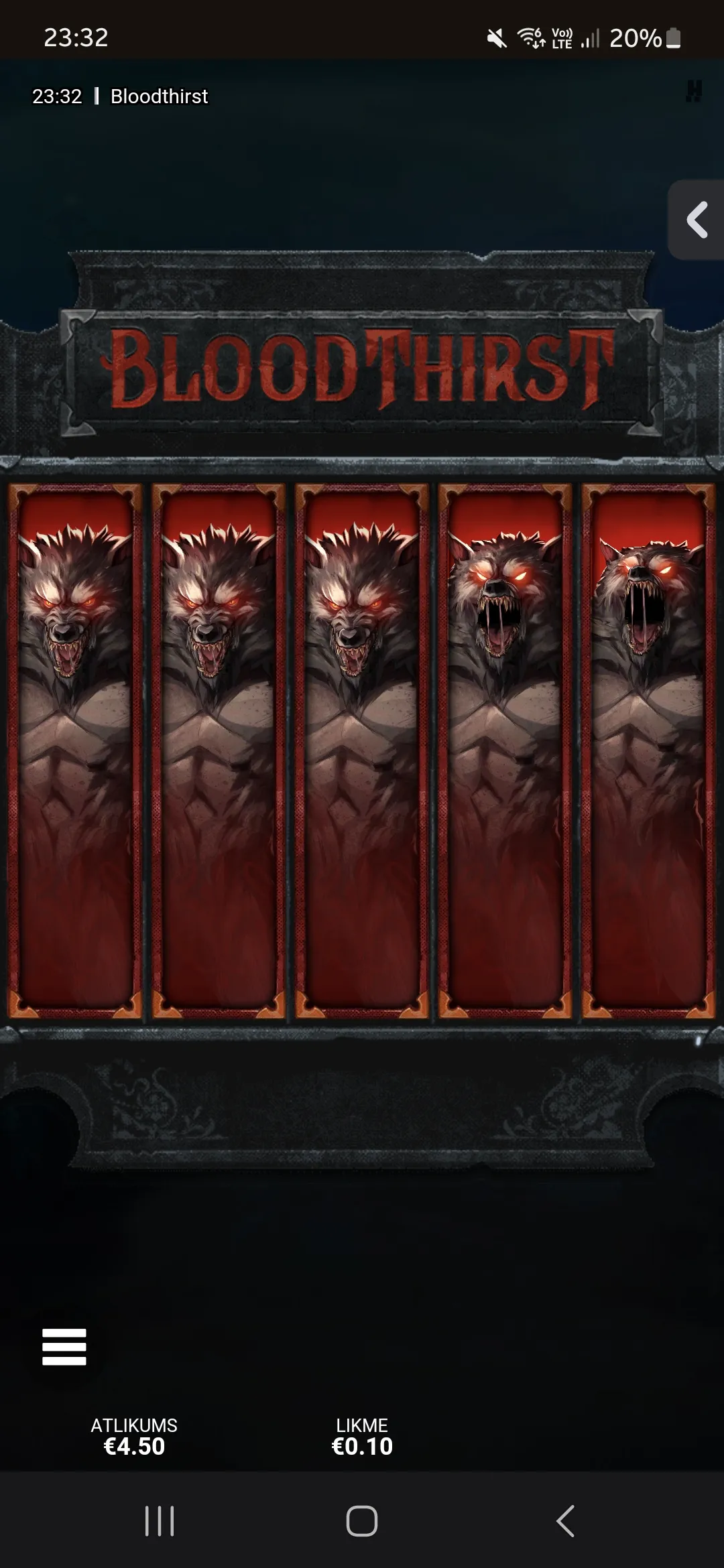 User provided screenshot