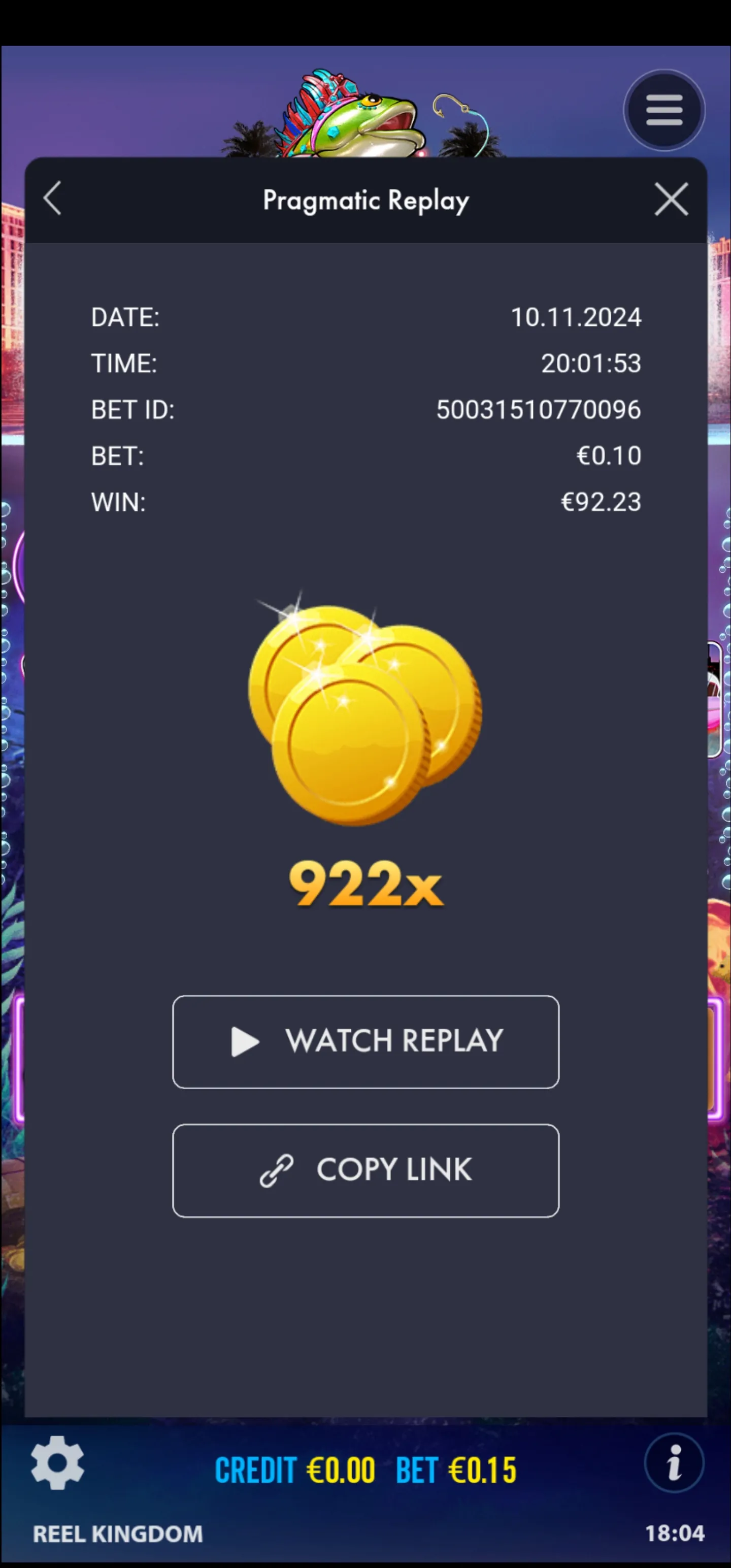 User provided screenshot
