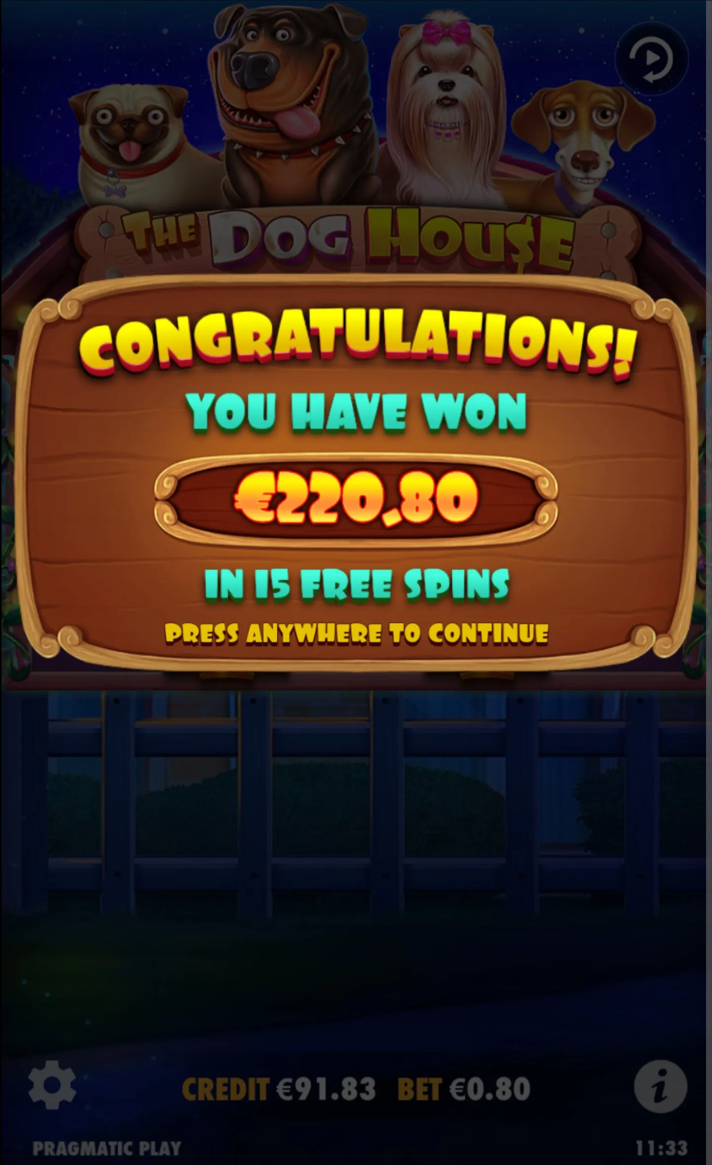 User provided screenshot