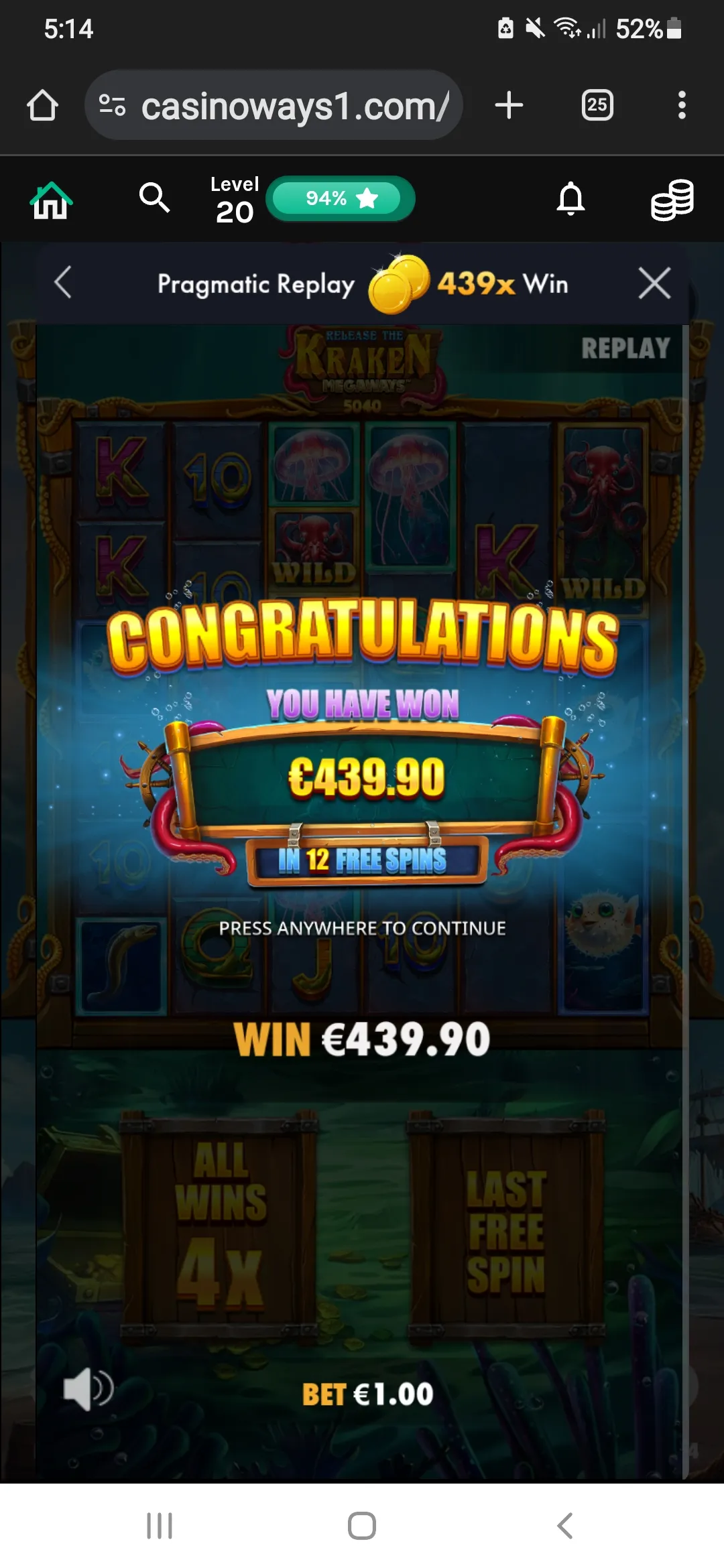 User provided screenshot