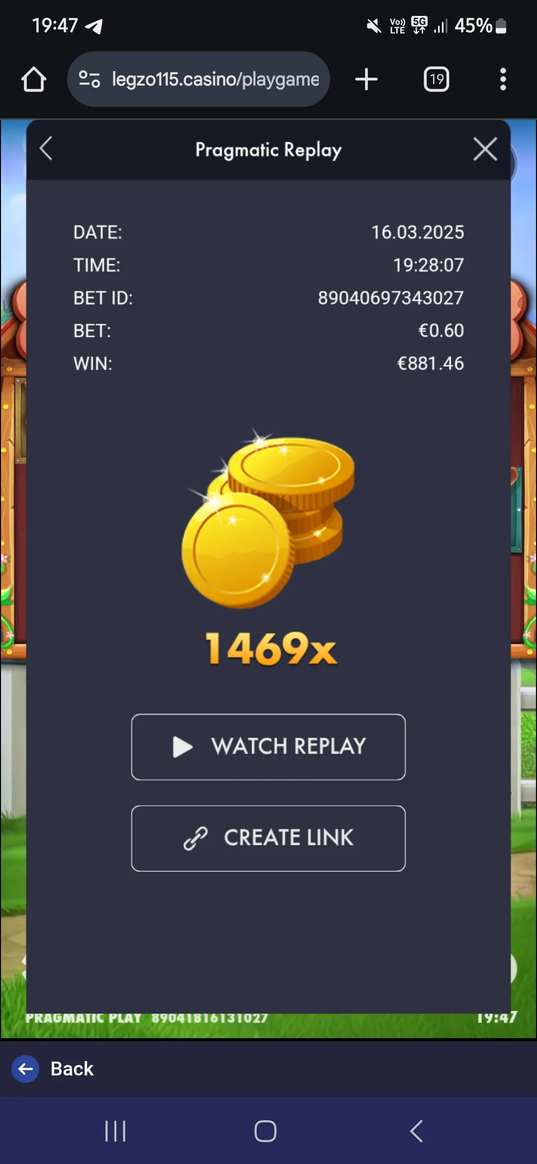 User provided screenshot