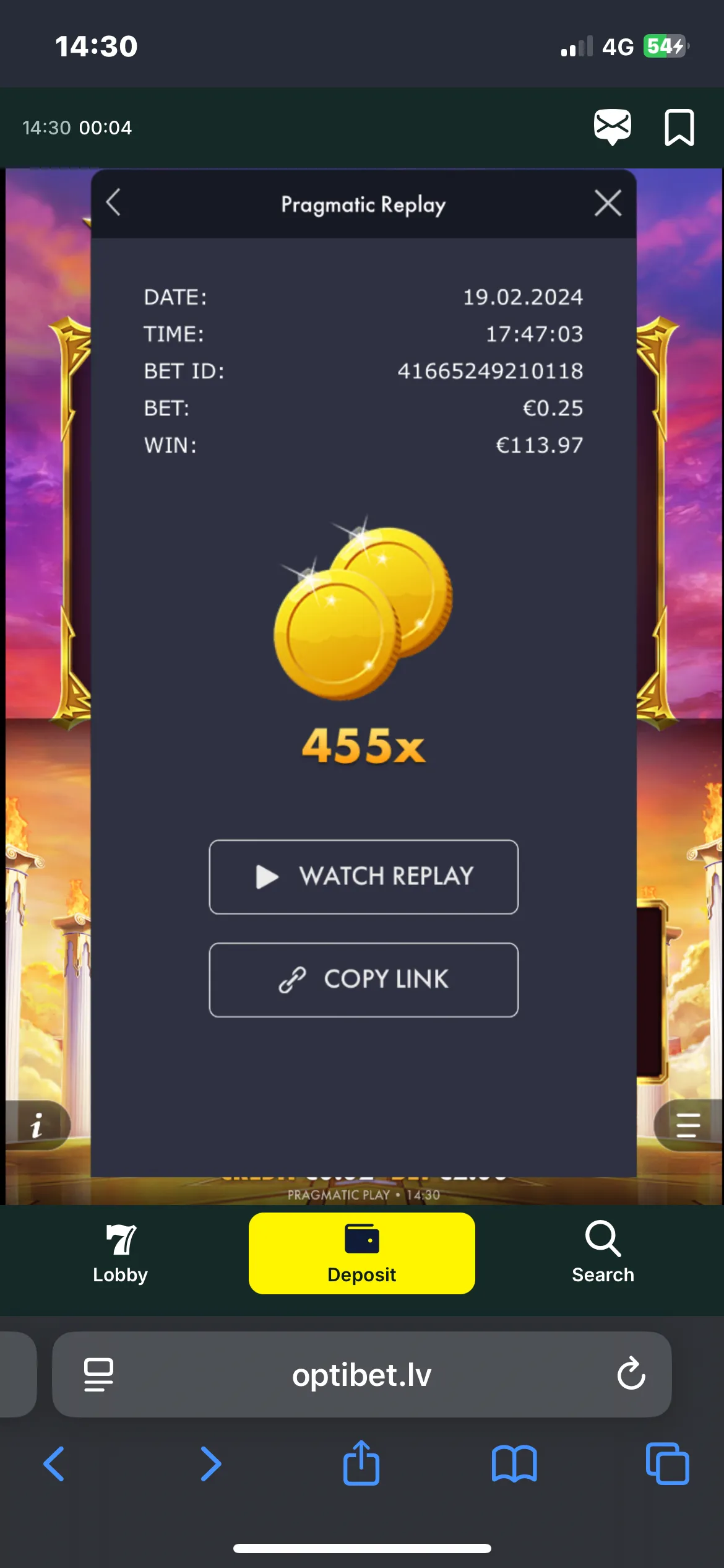 User provided screenshot